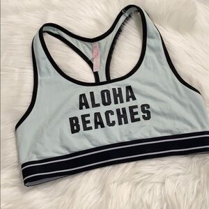 Pink by VS cotton blue on blue sports bra